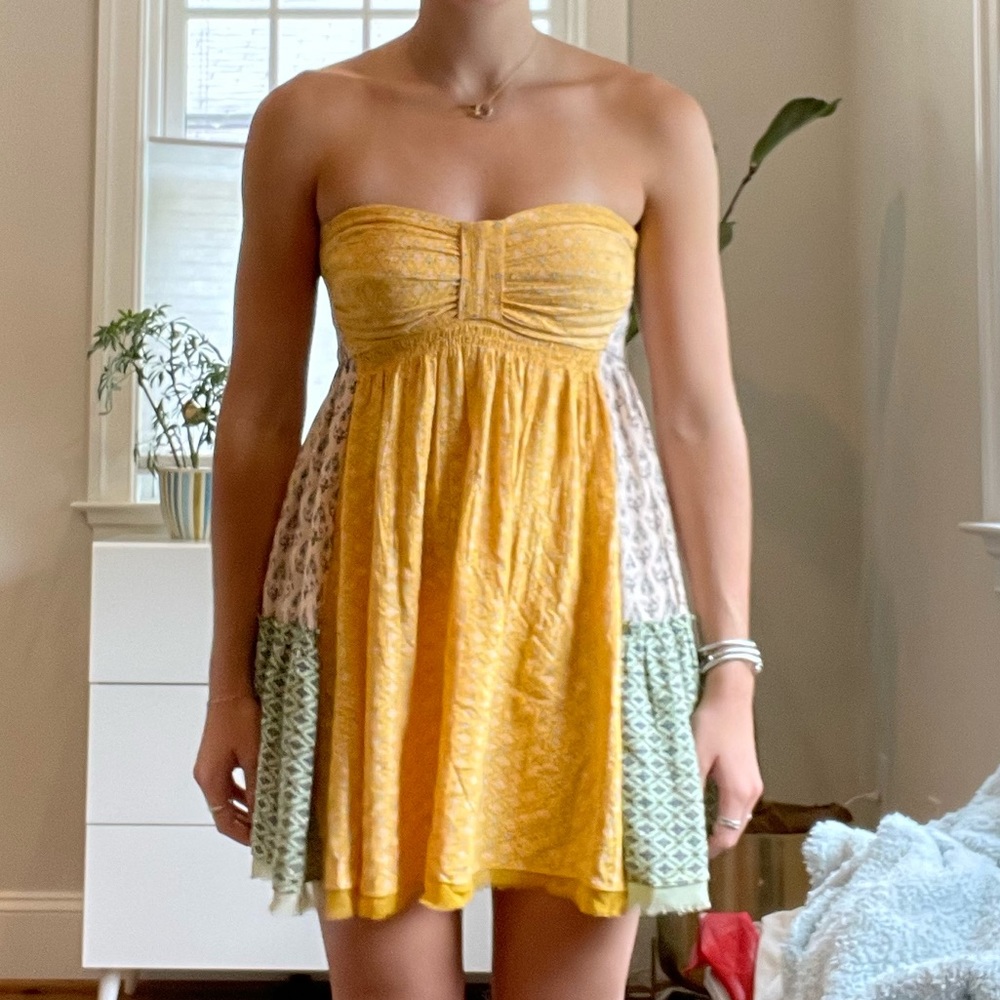 Free people strapless dress